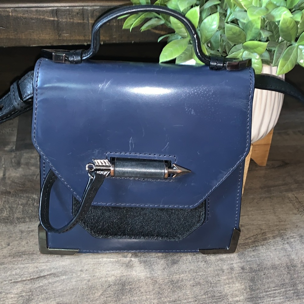MACKAGE “RUBIE” MINI LEATHER SATCHEL CROSSBODY